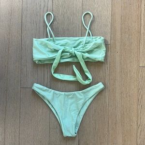 Lali and Layla Green Bikini